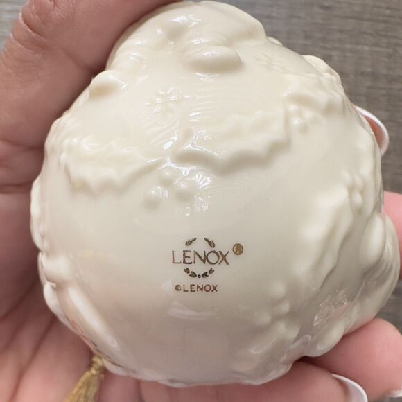 Lenox 1995 Annual Christmas Ornament Egg Shaped‎ Santa Ball Ornament No Box - Picture 6 of 10